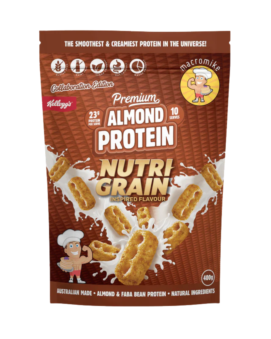 Macro Mike x Kelloggs Premium Almond Protein - Nutrition Capital