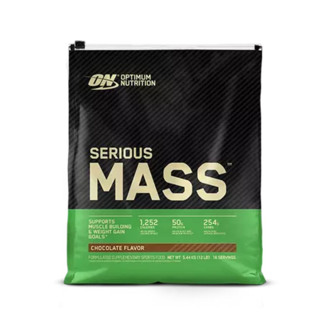Optimum Nutrition Serious Mass weight gainer supplement – high-calorie protein powder for muscle growth, available at Nutrition Capital Australia