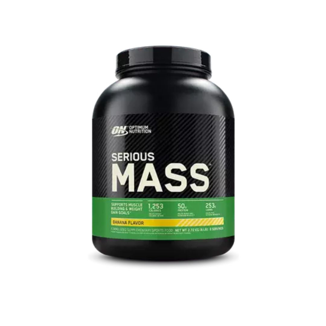 Optimum Nutrition Serious Mass weight gainer supplement – high-calorie protein powder for muscle growth, available at Nutrition Capital Australia