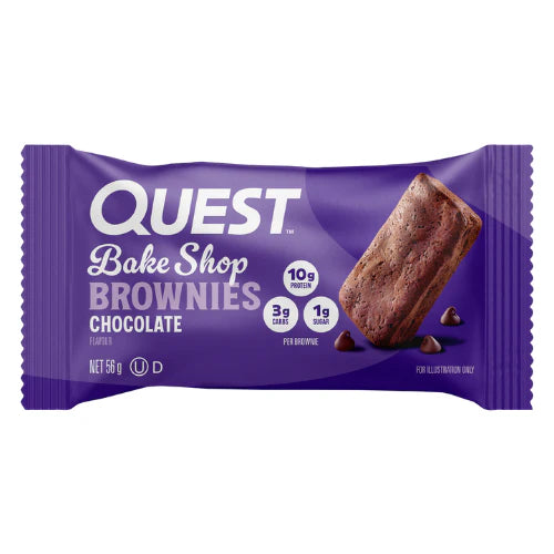 Quest Bake Shop Brownies high-protein low-sugar chocolate snack
