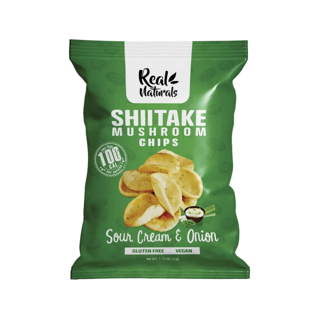 Real Naturals Shiitake Mushroom Chips / Garlic And Herbs