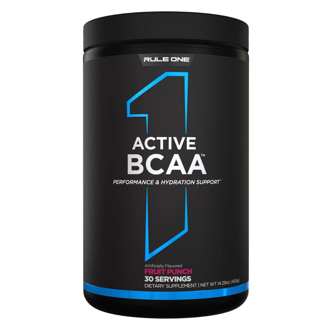 Rule1 Active BCAA amino and hydration support powder with BCAAs, glutamine, citrulline and electrolytes from Nutrition Capital.