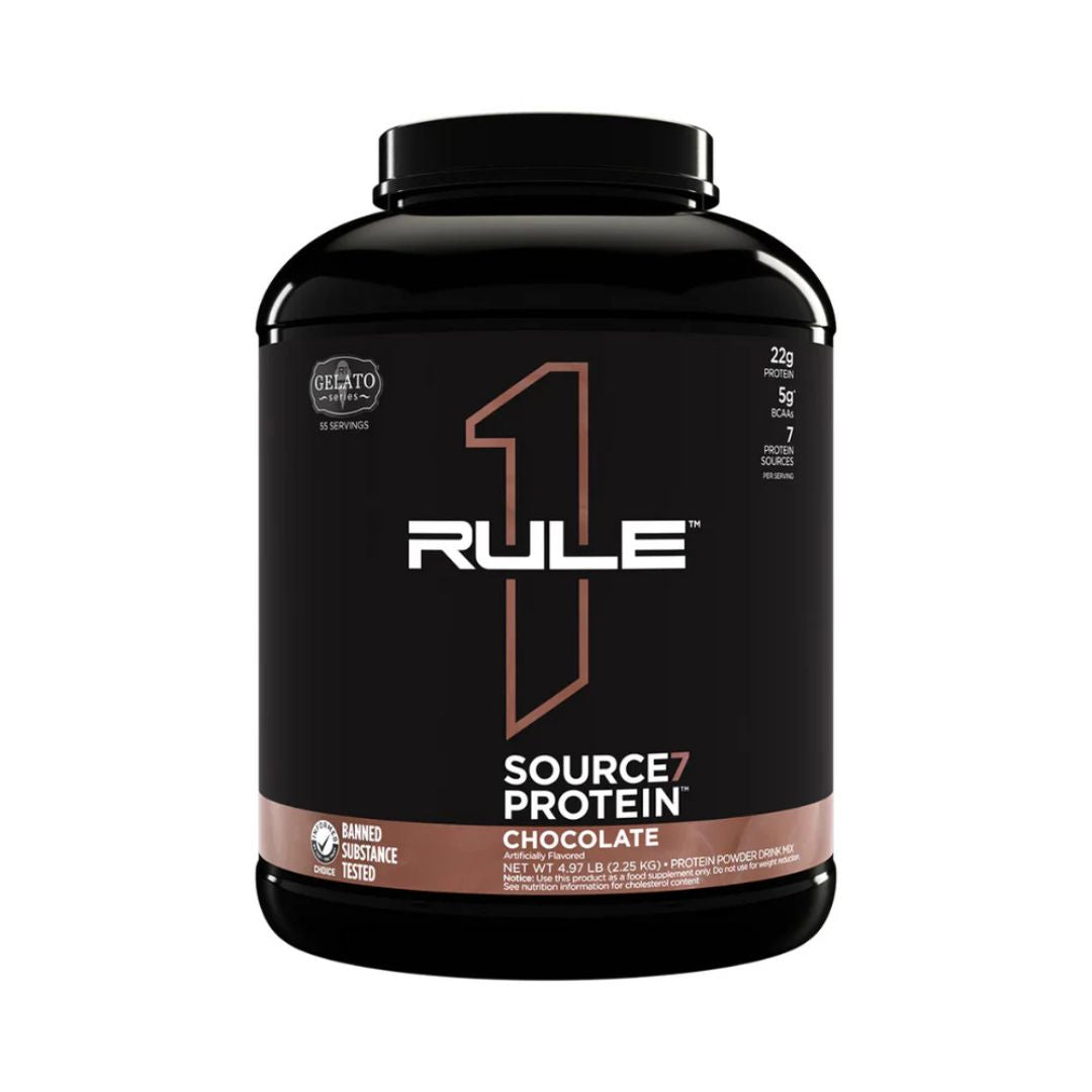 Rule 1 Source7 Protein tub – premium 7-source protein powder for muscle recovery and sustained amino acid support”