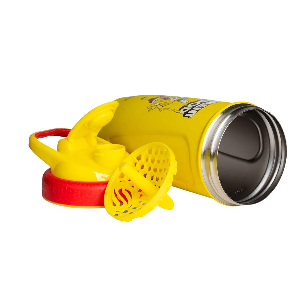 Smartshake SpongeBob Steel Protein Shaker Bottle – durable leak-proof gym shaker available at Nutrition Capital Australia