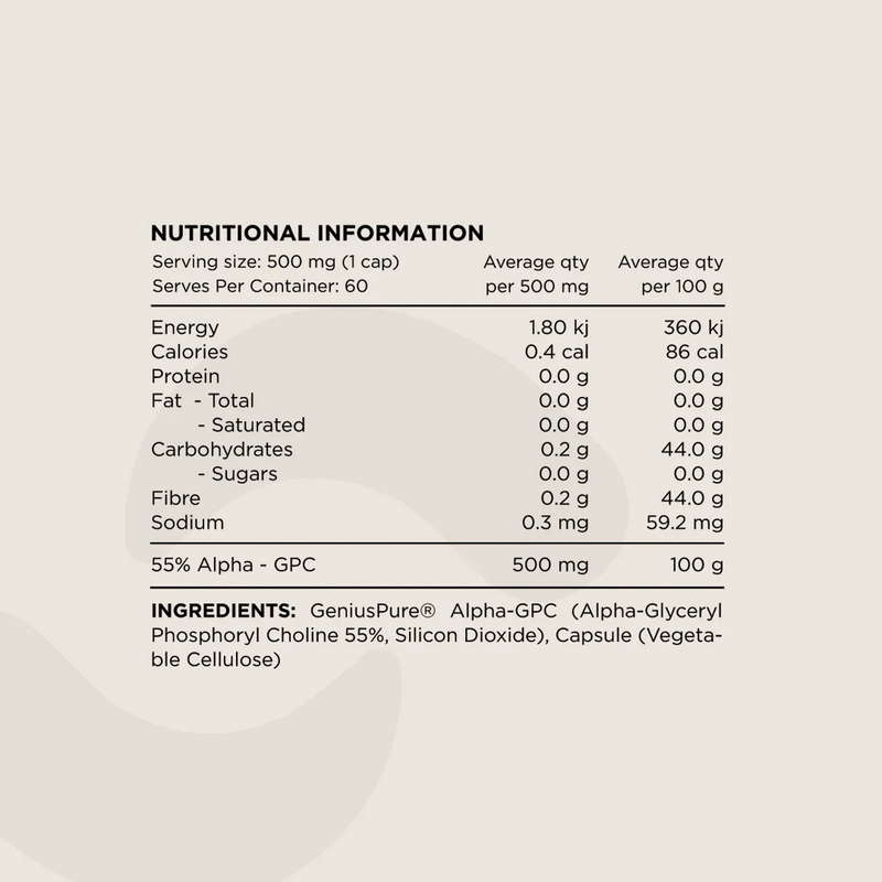 Switch Nutrition Alpha-GPC - Nutrition Capital