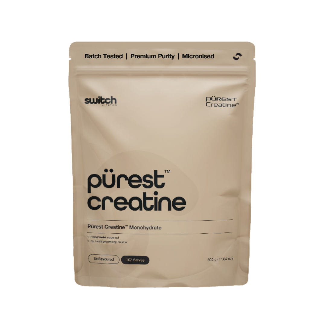 PÜREST Creatine Monohydrate 500g micronised creatine powder third-party tested ultra-pure Australia