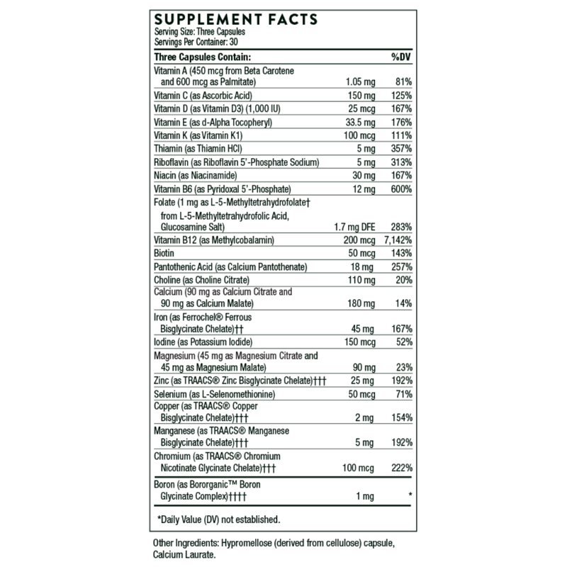 Thorne Basic Prenatal - Nutrition Capital