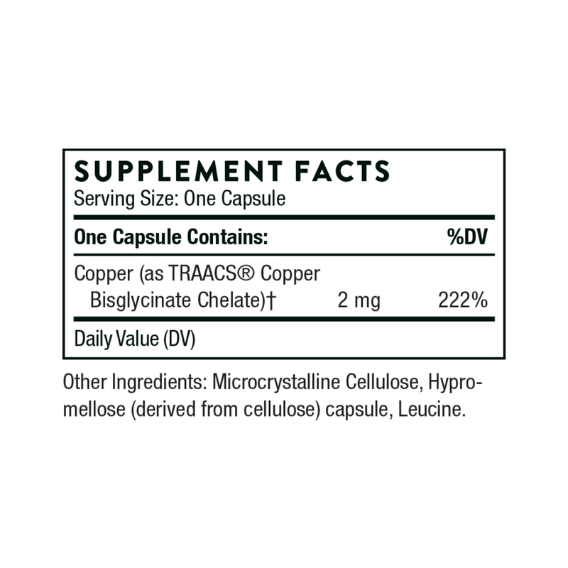 Thorne Copper Bisglycinate - Nutrition Capital