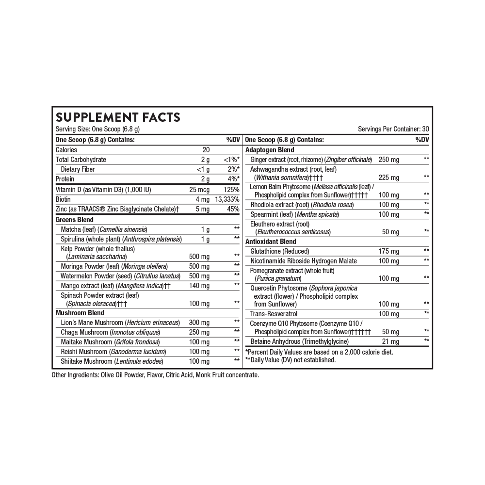 Thorne Daily Greens Plus - Nutrition Capital