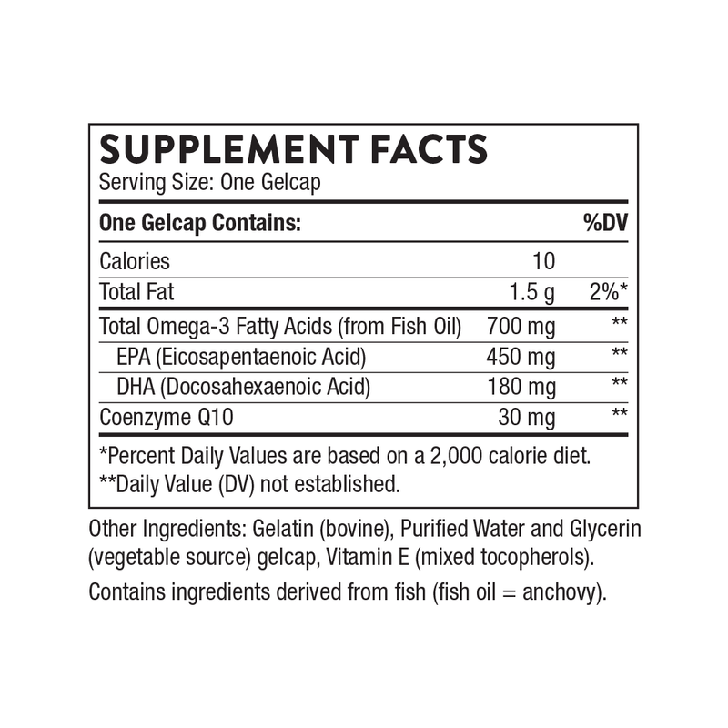 Thorne Omega-3 W/ CoQ10 - Nutrition Capital