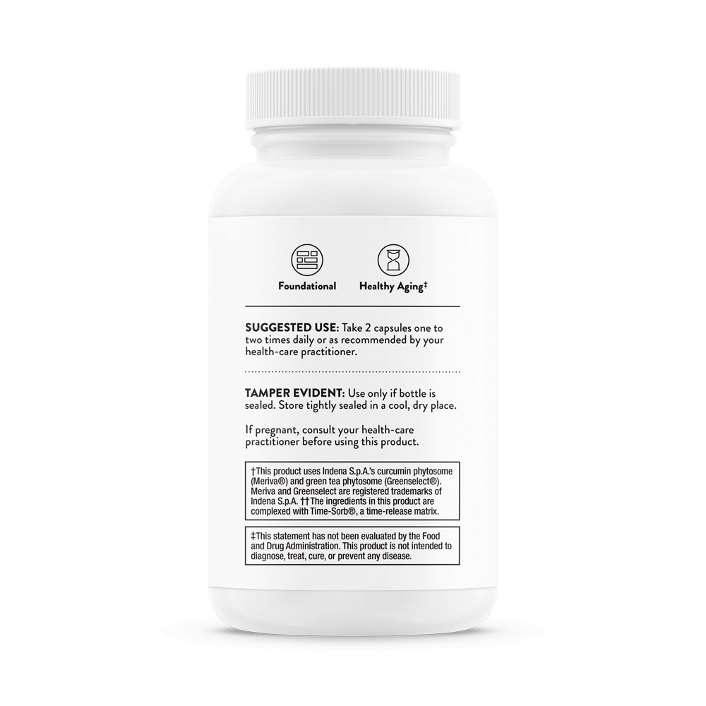 Thorne PolyResveratrol-SR® supplement bottle featuring trans-resveratrol and Time-Sorb® technology, available in Australia with fast delivery.