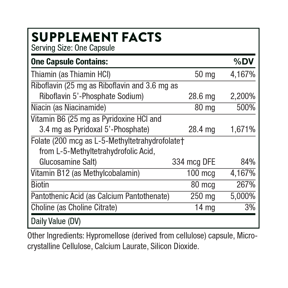 Thorne Stress B-complex - Nutrition Capital
