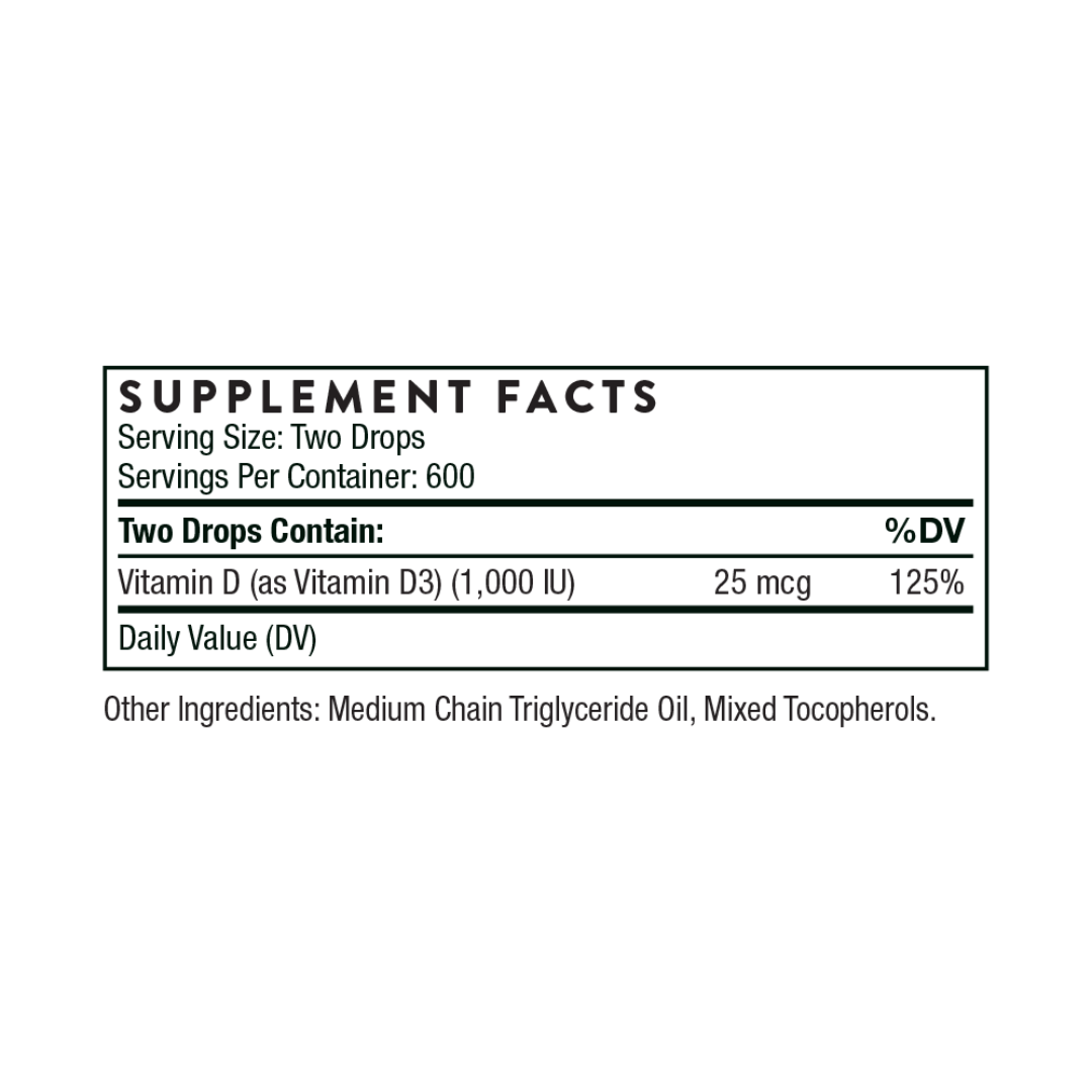 Thorne Vitamin D Liquid - Nutrition Capital