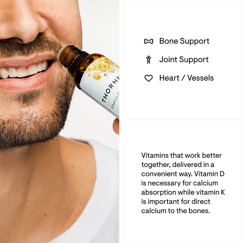 Thorne Vitamin D + K2 Liquid - Nutrition Capital