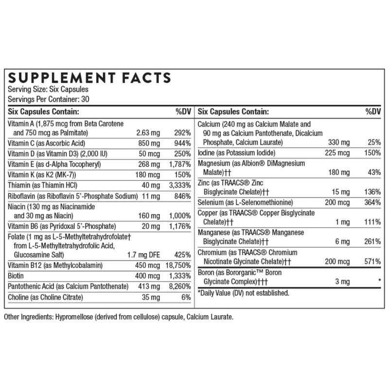 Thorne Womens Multi 50 Plus - Nutrition Capital