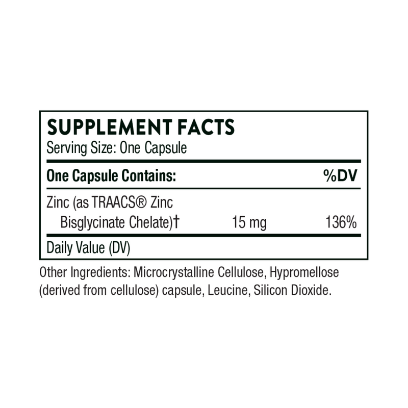 Thorne Zinc Bisglycinate - Nutrition Capital