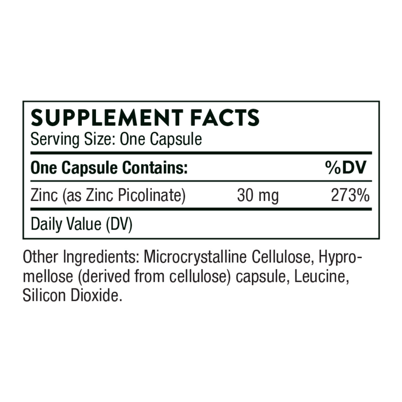 Thorne Zinc Picolinate 30mg - Nutrition Capital