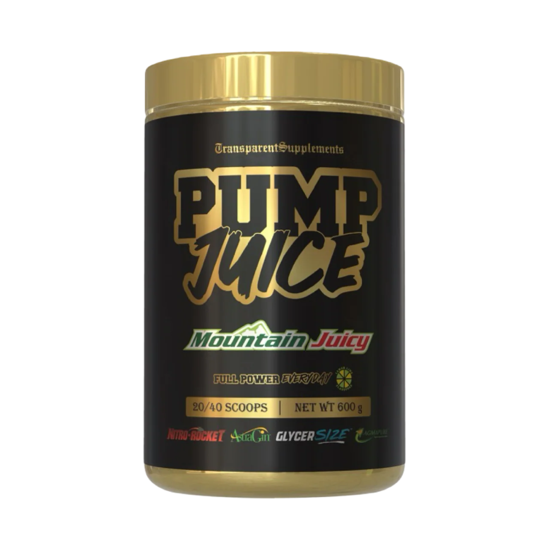 Pump Juice by Transparent Supplements stim-free pre-workout tub – endurance, muscle pump, and performance support supplement from Nutrition Capital.