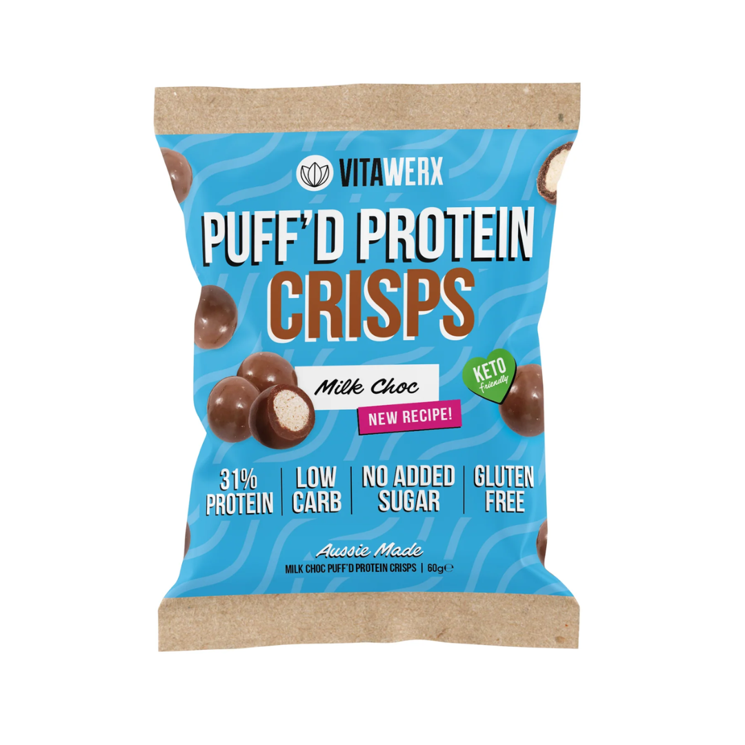 Vitawerx Milk Choc Puff'd Protein Crisps