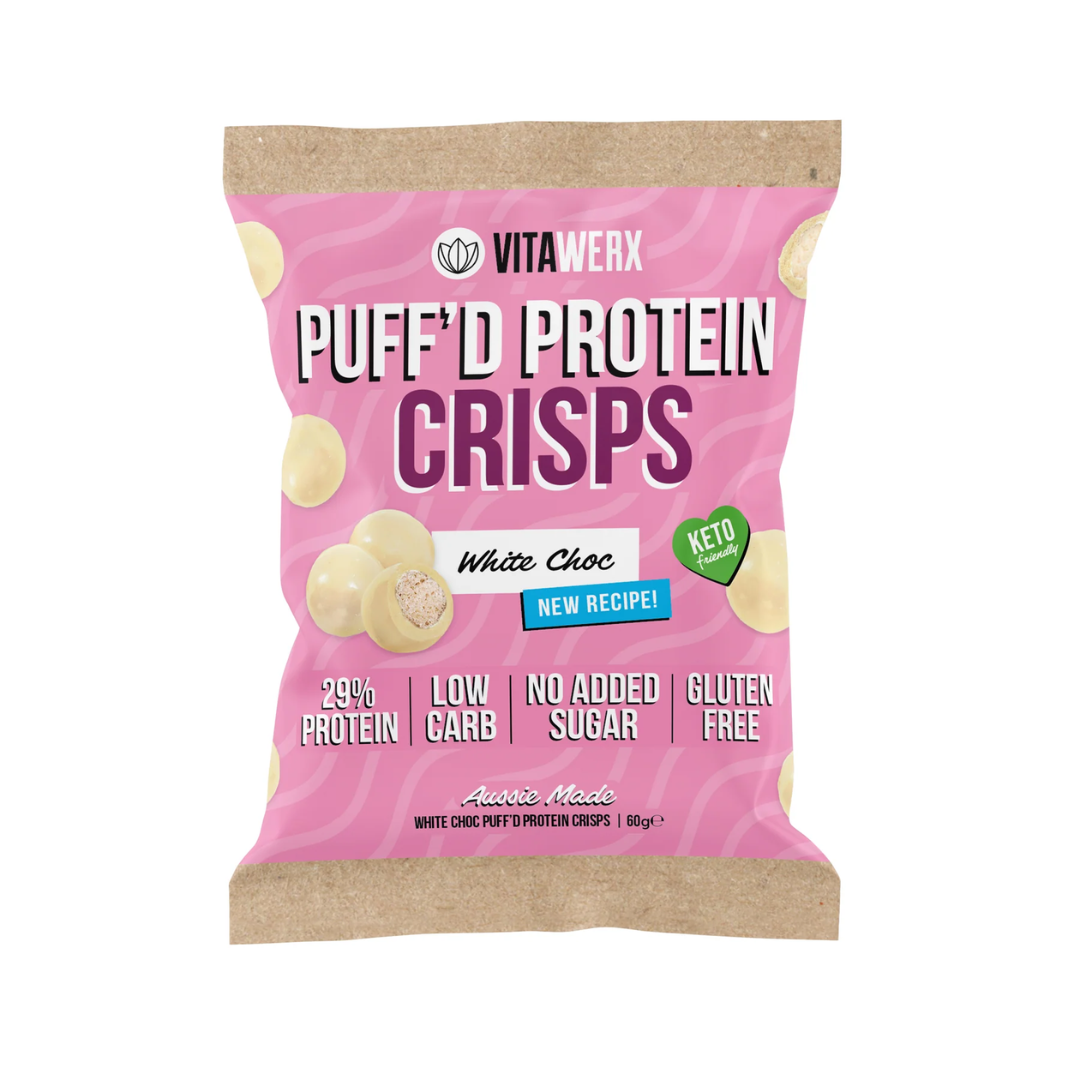 Vitawerx White Choc Puff'd Protein Crisps
