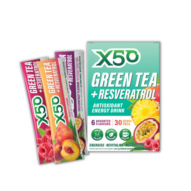 X50 Green Tea + Resveratrol - Nutrition Capital