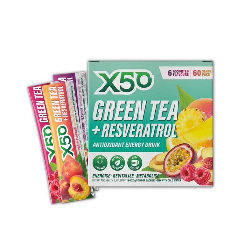 X50 Green Tea + Resveratrol - Nutrition Capital