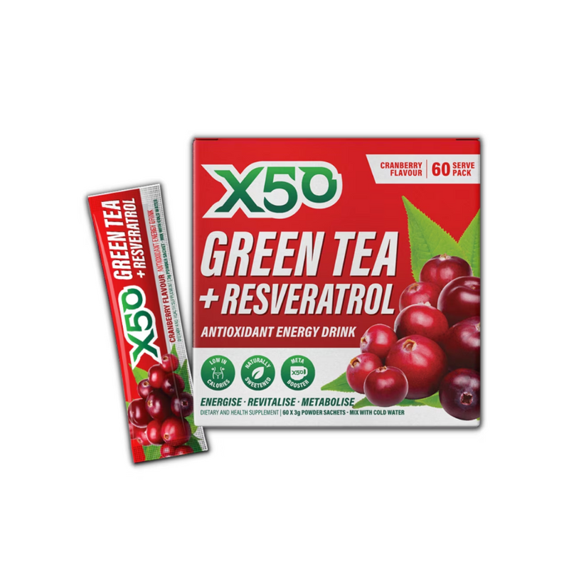 X50 Green Tea + Resveratrol - Nutrition Capital