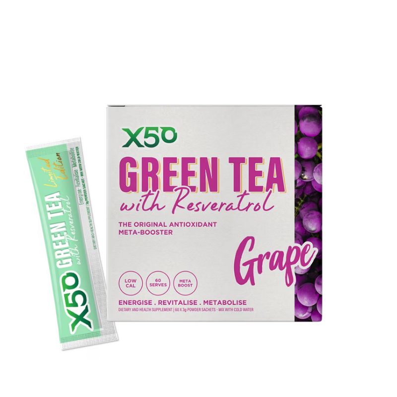 X50 Green Tea + Resveratrol - Nutrition Capital