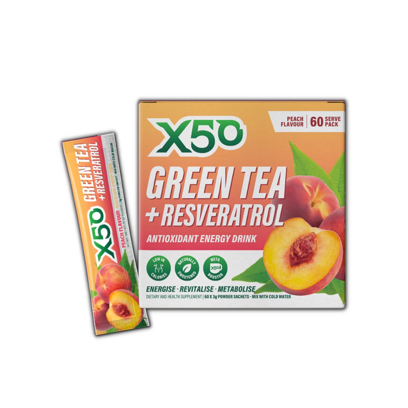 X50 Green Tea + Resveratrol - Nutrition Capital