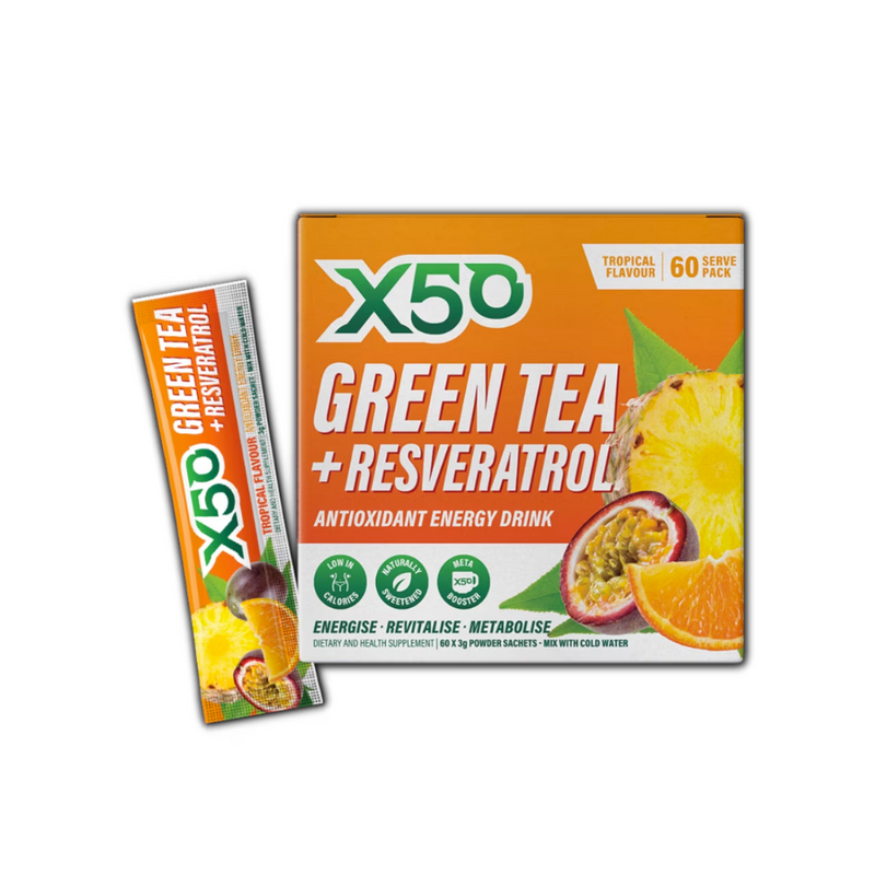 X50 Green Tea + Resveratrol - Nutrition Capital