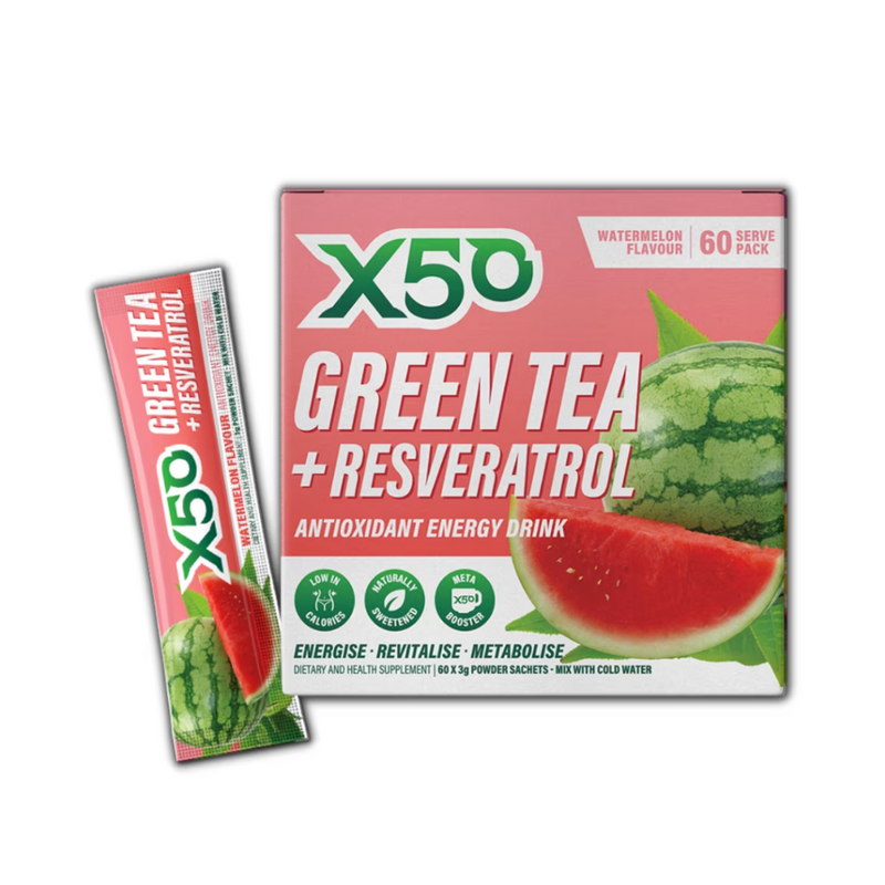 X50 Green Tea + Resveratrol - Nutrition Capital