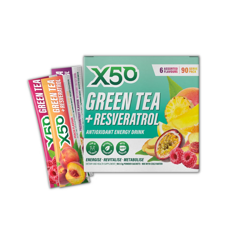 X50 Green Tea + Resveratrol - Nutrition Capital