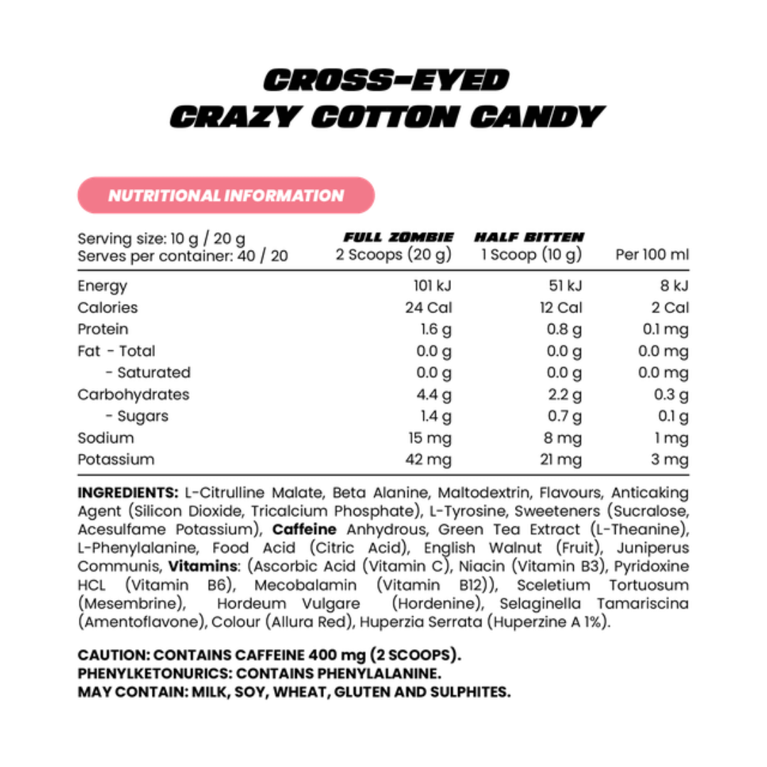 Zombie Labs Cross-eyed Pre-workout - Nutrition Capital
