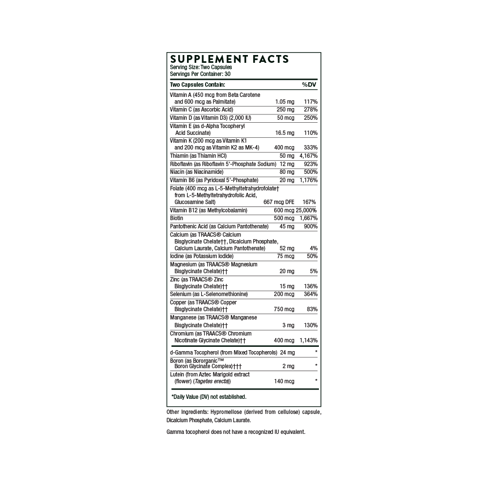 Thorne Basic Nutrients 2/Day - Nutrition Capital